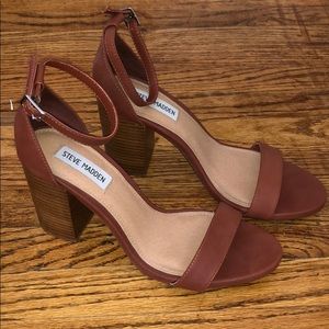 Steve Madden Garcia brown block heels size 10
